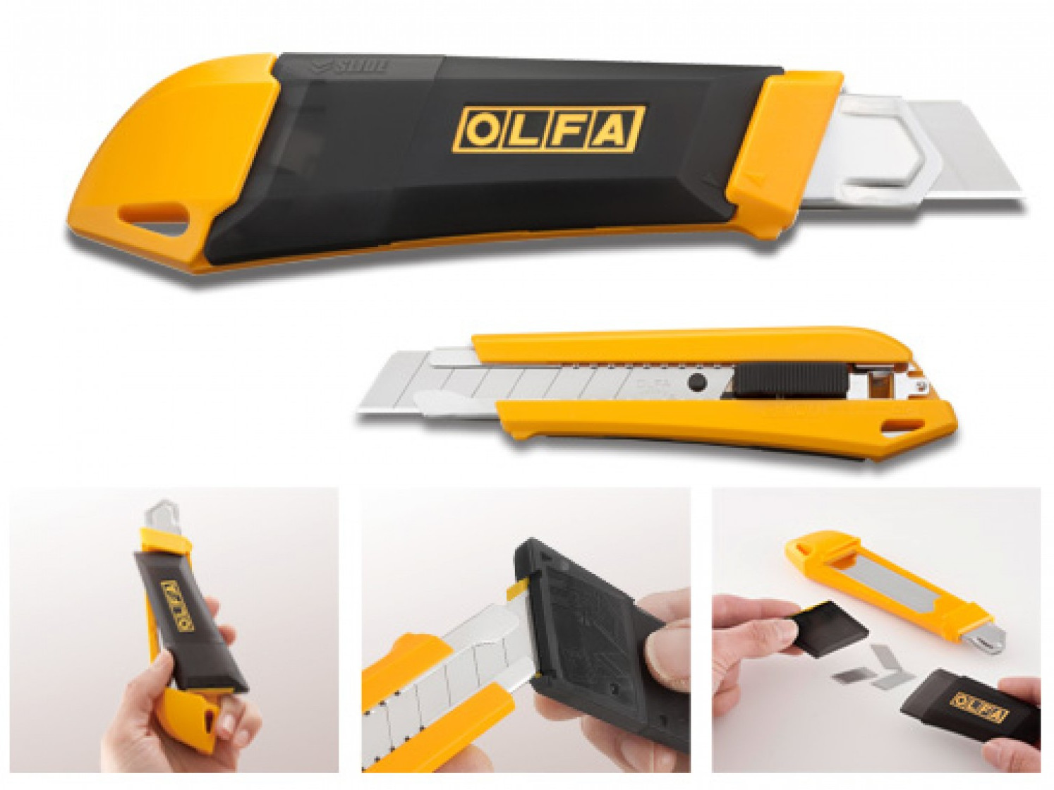 Нож для тяжелых режимов работы 18 мм OLFA DL-1 - фото